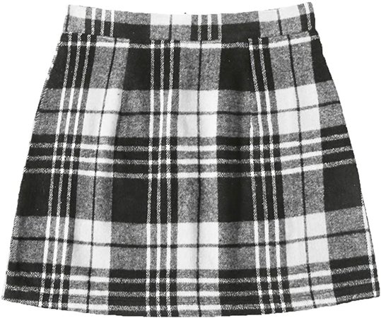 Floerns Women's Plaid High Waist Bodycon Mini Skirt at Amazon Women’s Clothing store