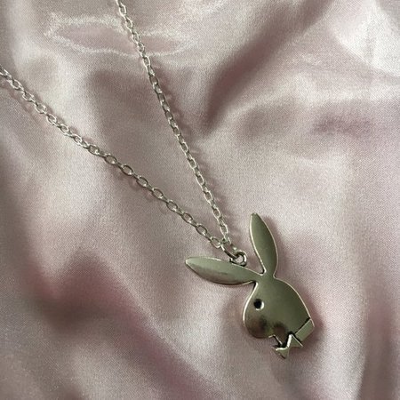Silver Playboy Bunny Necklace | Etsy