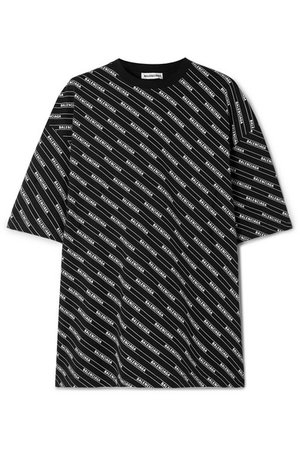 Balenciaga | Oversized printed cotton-jersey T-shirt | NET-A-PORTER.COM
