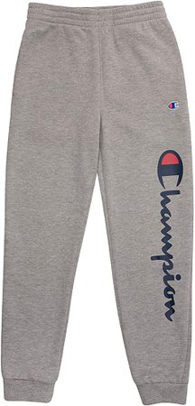 Amazon.com: Champion Boys Sweatpant Heritage Collection Slim Fit Brushed Fleece Big and Little Boys Kids (Large, Oxford Heather Script): Clothing