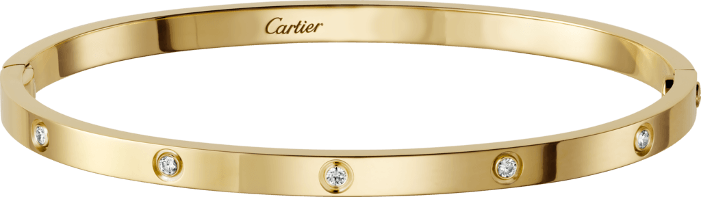 LOVE bracelet, small model, 10 diamonds - Yellow gold, diamonds - Cartier