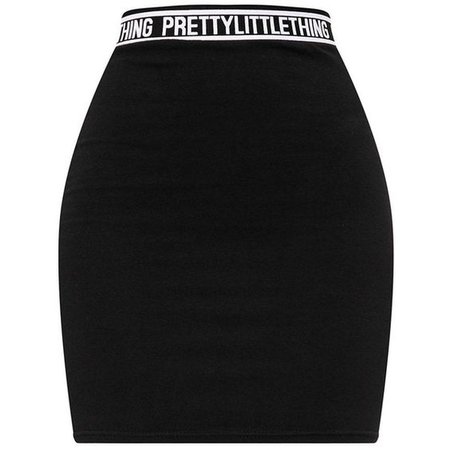 Black PrettyLittleThing Mini Skirt