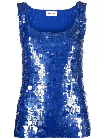 P.A.R.O.S.H. sequin-embellished Tank Top