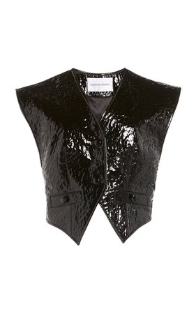 Vegan Faux Leather Vest by George Keburia | Moda Operandi