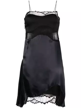 Victoria Beckham lace-detail Satin Slip Dress - Farfetch