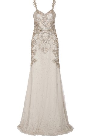 ALEXANDER MCQUEEN Embellished Tulle Gown