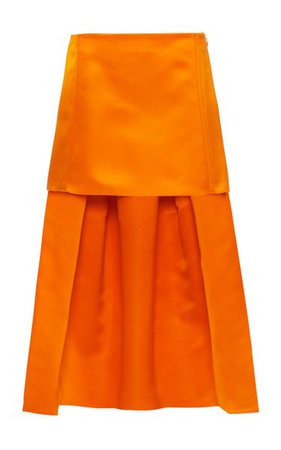 Silk Duchess Satin Mini Skirt By Prada | Moda Operandi