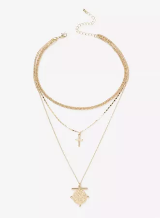 Gold Look Layering Necklace | Miss Selfridge