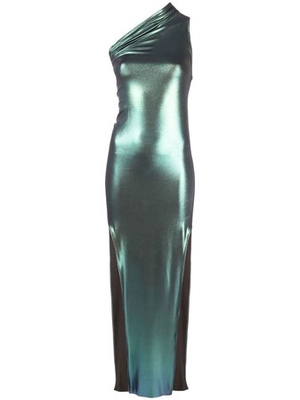 Rick Owens Sivaan Asymmetric Metallic Gown - Farfetch