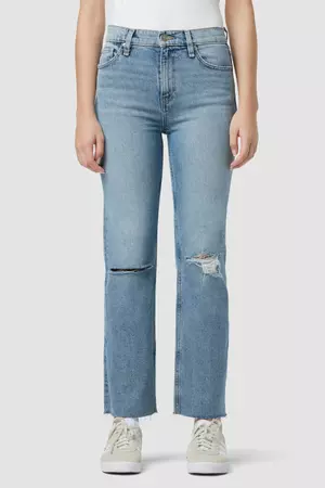 Remi High-Rise Straight Ankle Jean | Premium Italian Fabric