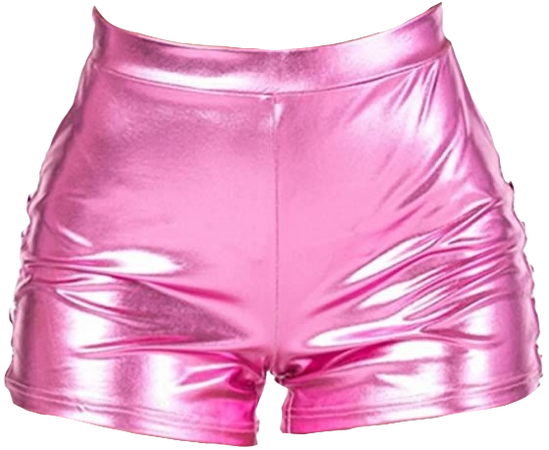 pink purple metallic shorts