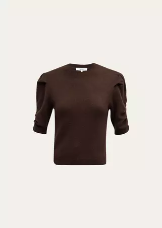 FRAME Ruched Cashmere Sweater - Bergdorf Goodman