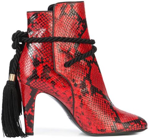 tassel tie ankle boots