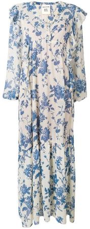 Semicouture floral printed maxi dress