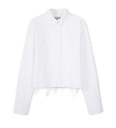 Raw Cropped Shirt White | W Concept