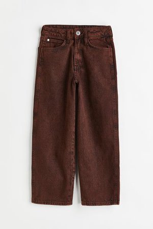 Baggy Fit Jeans - Dark brown - Kids | H&M GB