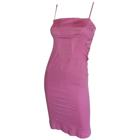 Thierry Mugler pink mini dress For Sale at 1stdibs