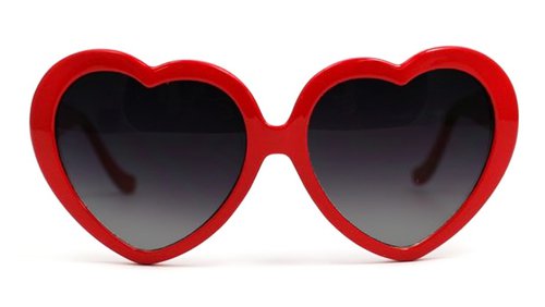 80's Love Heart shaped Sunglasses Oversized - MJ Boutique