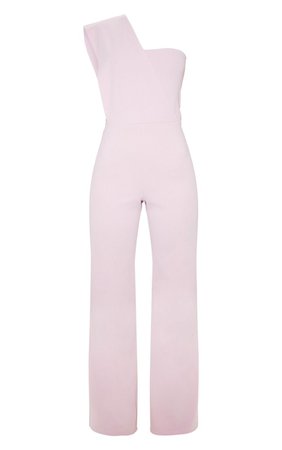 Dusty Lilac Drape One Shoulder Jumpsuit | PrettyLittleThing