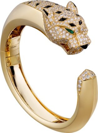 CRN6035317 - Pulsera Panthère de Cartier - Oro amarillo, diamantes, esmeraldas, ónix - Cartier