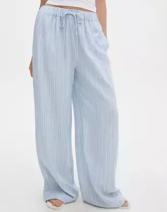 Stripe Linen Blend Pants in Elsie Jeans Stripe | Glassons