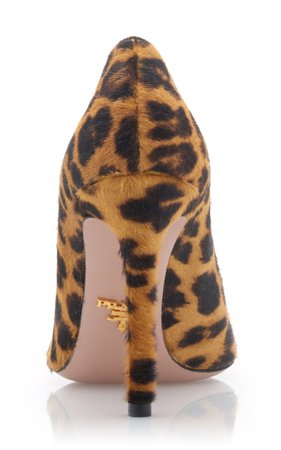 Leopard-Print Calf Hair Pumps by Prada | Moda Operandi