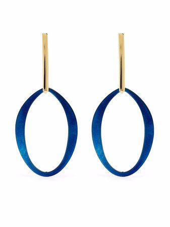 Shop ALBERT COLL 18kt gold-plated Halía hoop earrings with Express Delivery - FARFETCH