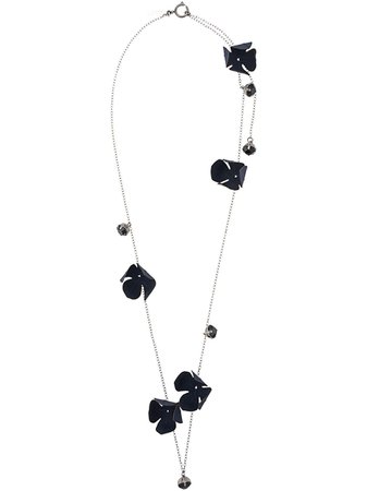 Blue & metallic Marni Flora long necklace COMV0117A0T2000 - Farfetch