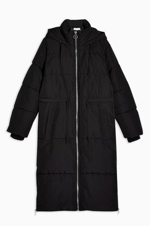 Black Longline Puffer Jacket | Topshop black