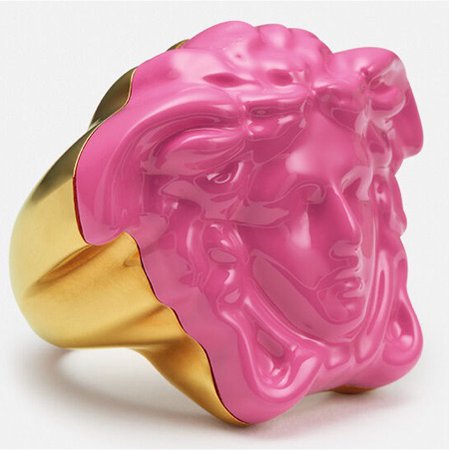 Versace Medusa Pink Ring Gold