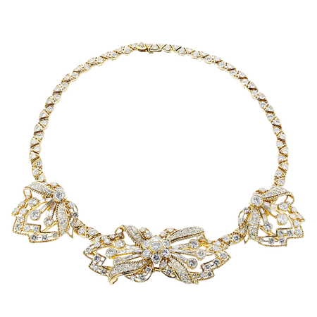 Cartier - Vintage Gold and Diamond Convertible Necklace