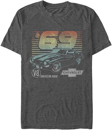 Amazon.com: General Motors Men's Chevrolet 69 Camaro Charcoal Heather T-Shirt: Clothing