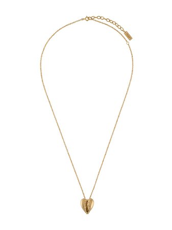 Saint Laurent heart-shaped cowrie shell necklace