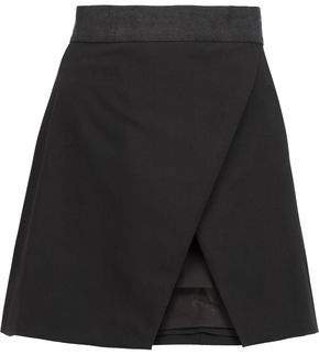 Ericka Wrap-effect Twill Mini Skirt