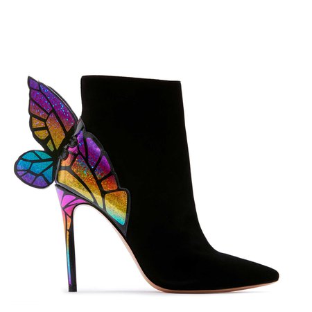 Chiara Ankle Boot Black & Rainbow | Sophia Webster
