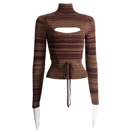 Vivienne Westwood striped wool sweater with corset For Sale at 1stdibs