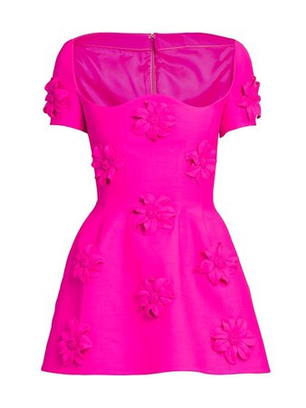 Shop Valentino Floral Embroidered Minidress | Saks Fifth Avenue