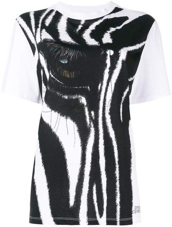 zebra print short-sleeve T-shirt