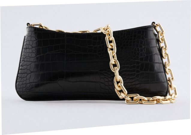 Black Zara Bag Gold Chain