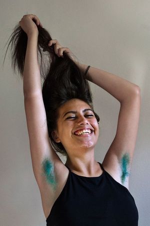 green armpit hair