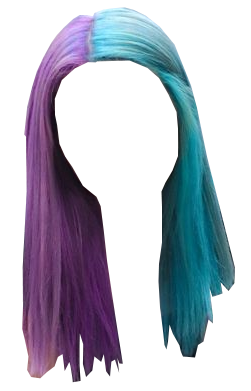 purple blue split hair