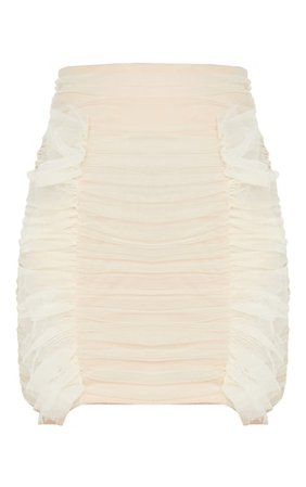 Cream Organza Frill Skirt | Skirts | PrettyLittleThing