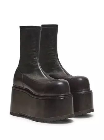 Balmain Platform Leather Boots - Farfetch