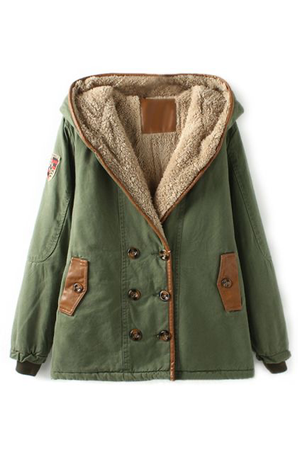green vintage coat