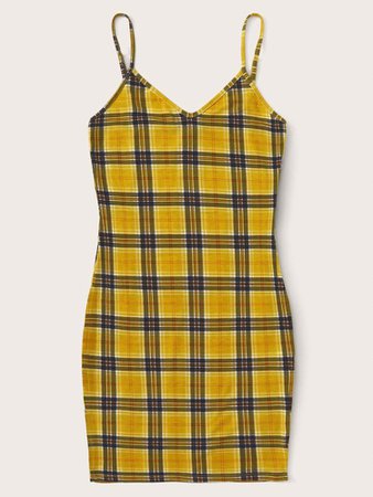 Tartan Plaid Cami Dress | ROMWE USA