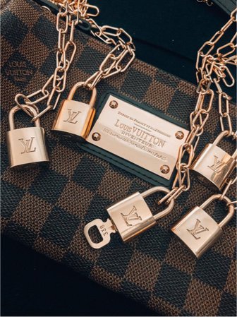 LV lock and key necklace