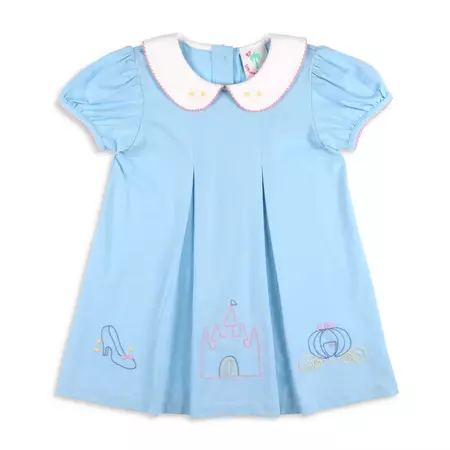 Girls Cinderella Embroidered Dress - 4T - Shrimp and Grits Kids