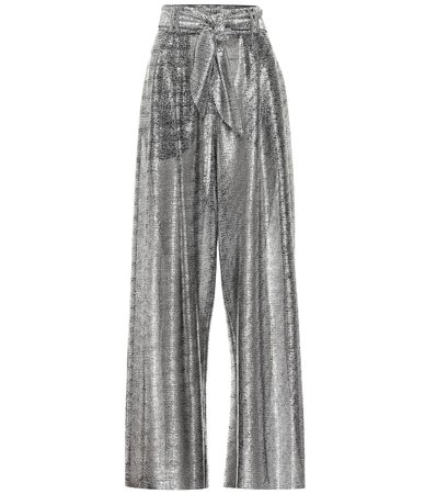 Christopher Kane - High-rise metallic wide-leg pants | Mytheresa