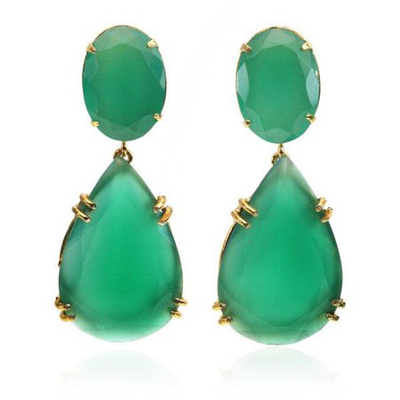 Emerald Hanging Earrings