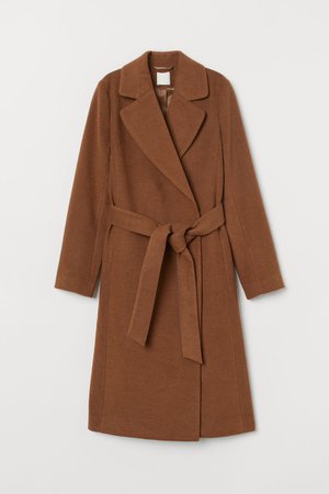 Coat with Tie Belt - Light brown - Ladies | H&M US